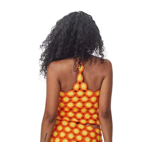 SIMON MILLER Rummie  Crochet Top in Hibiscus. Size M - Picture 5 of 13